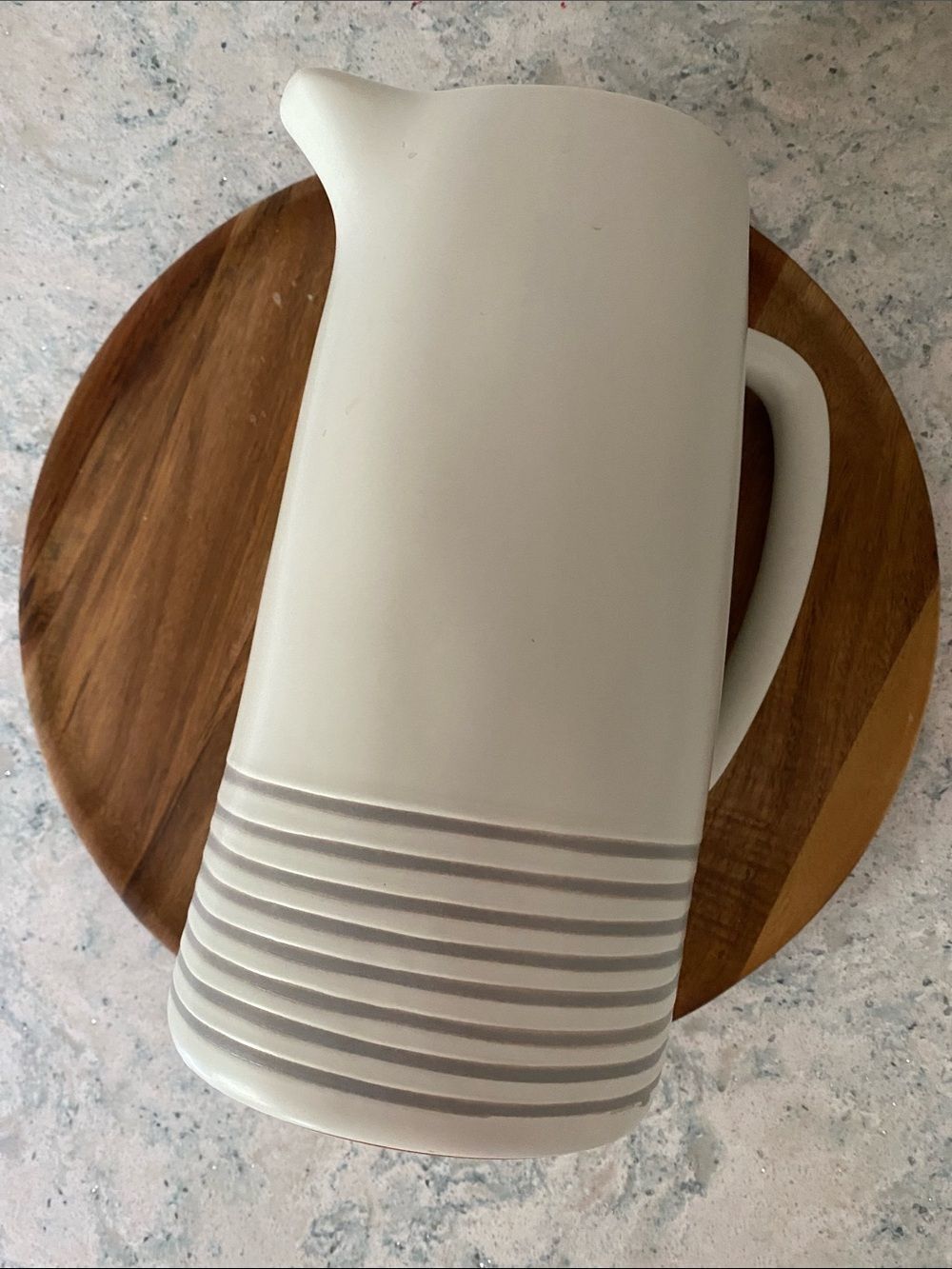 Hearth and Hand Striped Ceramic Vase with Subtle Gray Bands - Picture 5 of 5